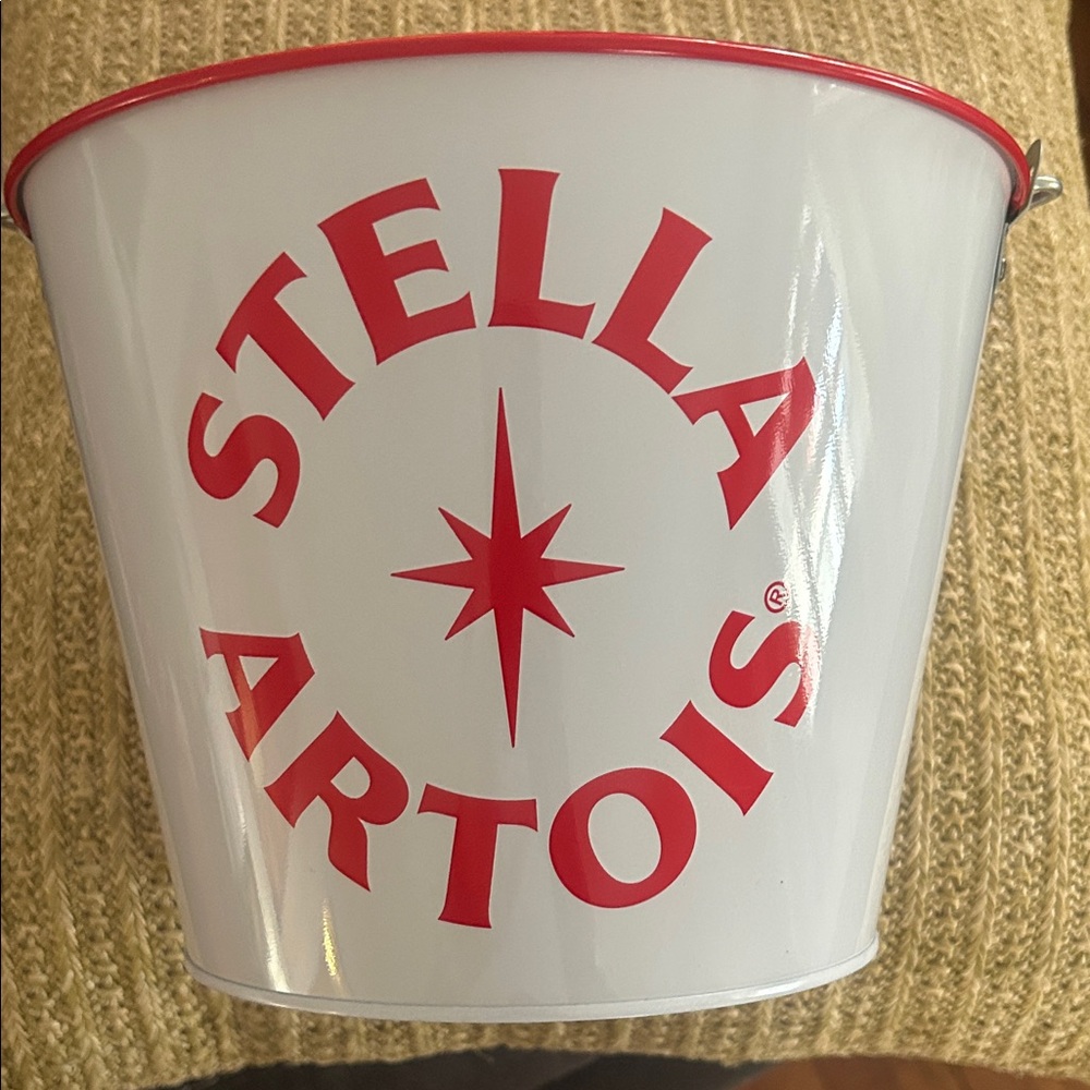 Stella Artois White and Red Ice Bucket